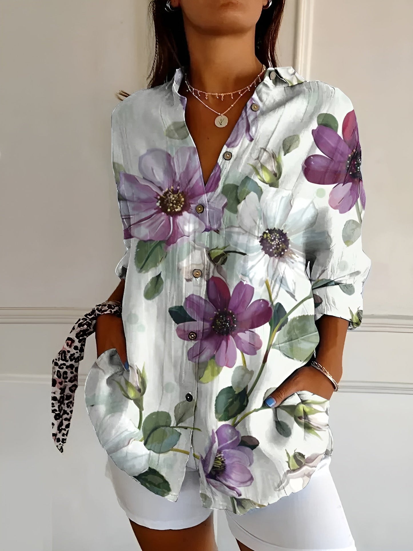 Women’s Relaxed Button-Down Blouse