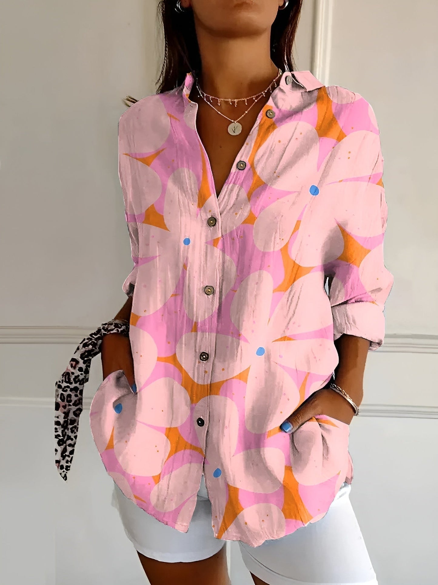 Women’s Relaxed Button-Down Blouse