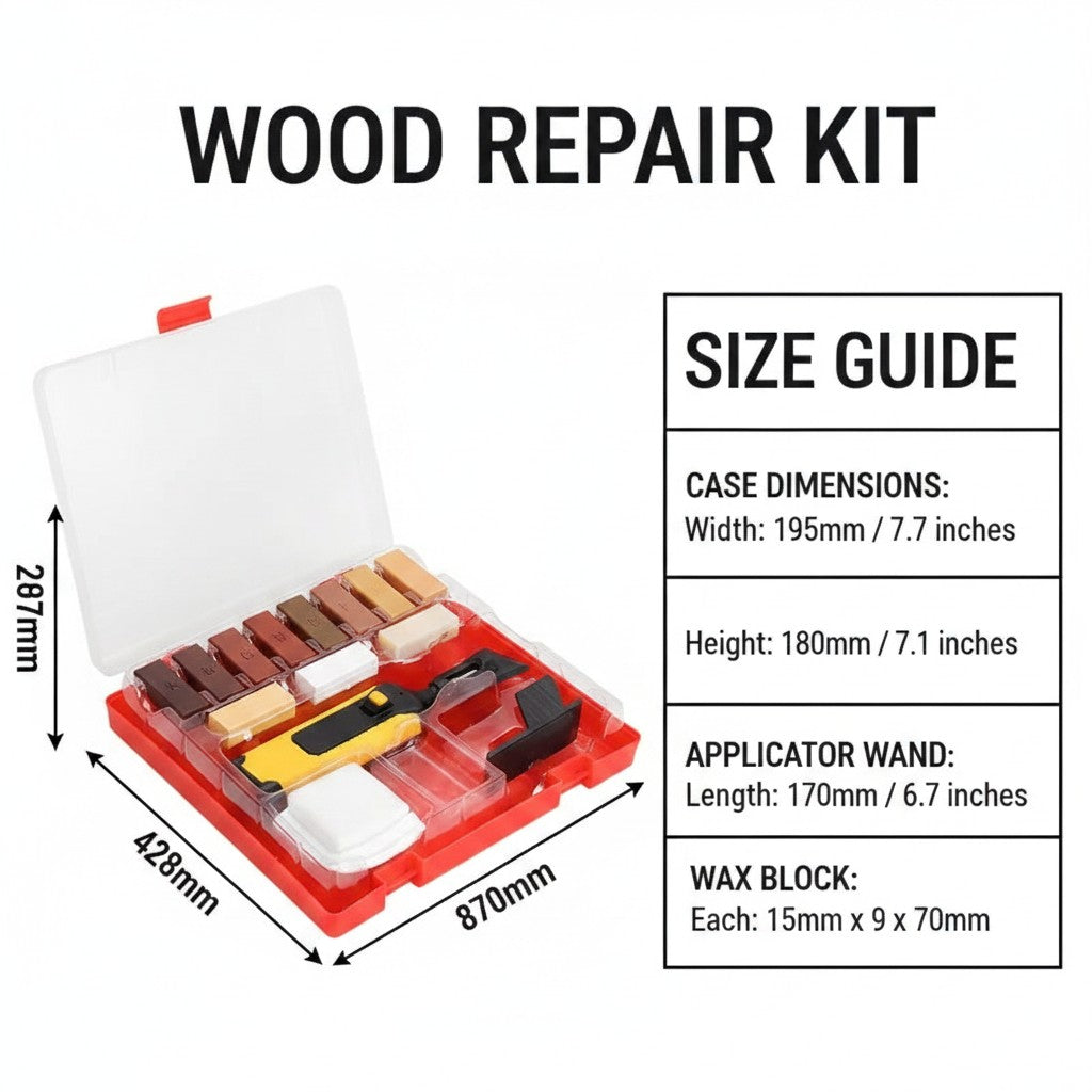 Wood Scratch Repair Wax Kit for Floors and Furniture